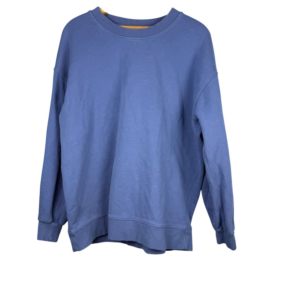 Lululemon Perfectly Oversized Blue Crewneck Sweatshirt Pulloverβ Logo Sz 6